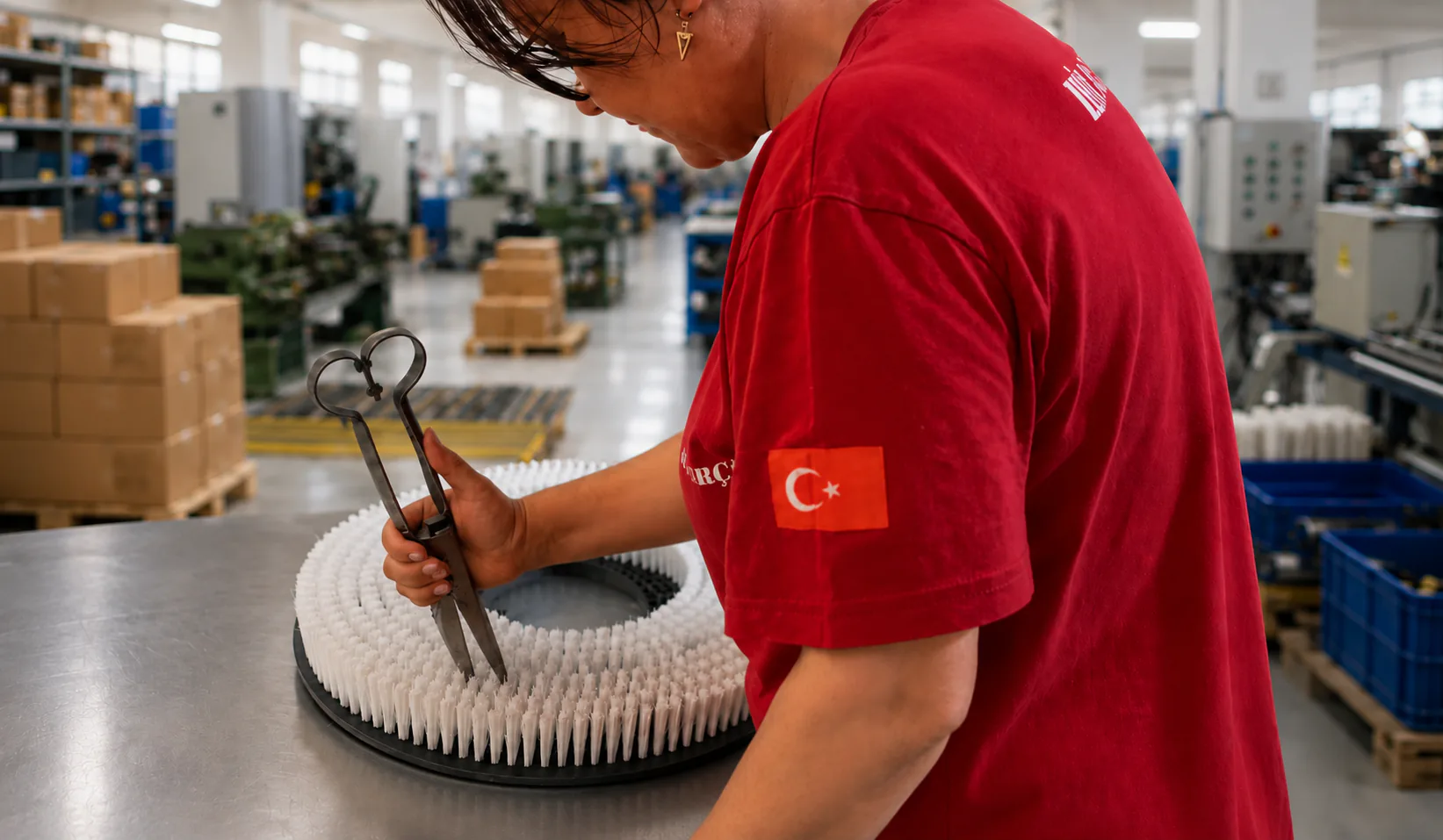 Dairesel fırça üretiminde ölçü ve kalite kontrolü